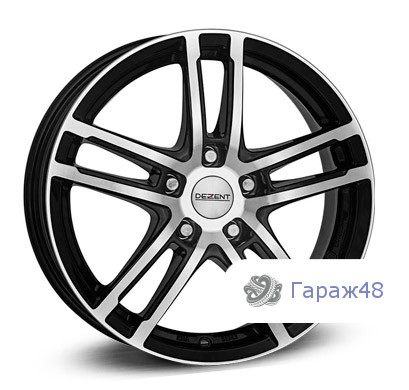 Dezent TZ R16 / 6.5J PCD 5x114.3 ET 45 ЦО 67.1 Литые Черный с полированной лицевой поверхностью
